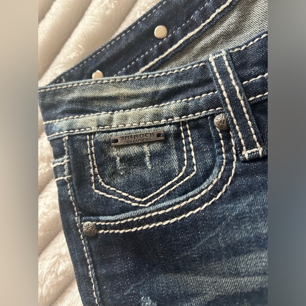 Express Vintage Y2K Women’s Blue Wash Skinny Jeans Size 2 Regular - Picture 4 of 5